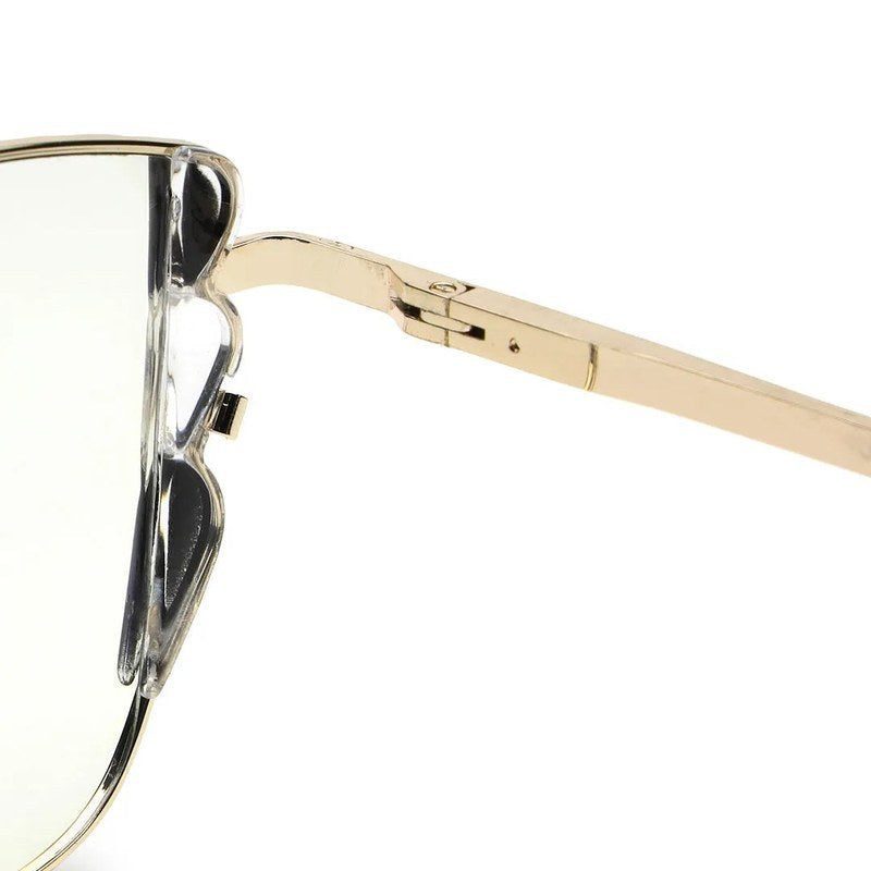 Astralor Golden & Black Medium Full Rim Cateye Sunglasses for Women — Hashtag Eyewears