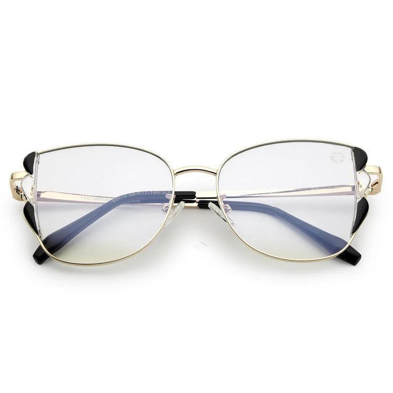 Astralor Golden & Black Medium Full Rim Cateye Sunglasses for Women — Hashtag Eyewears