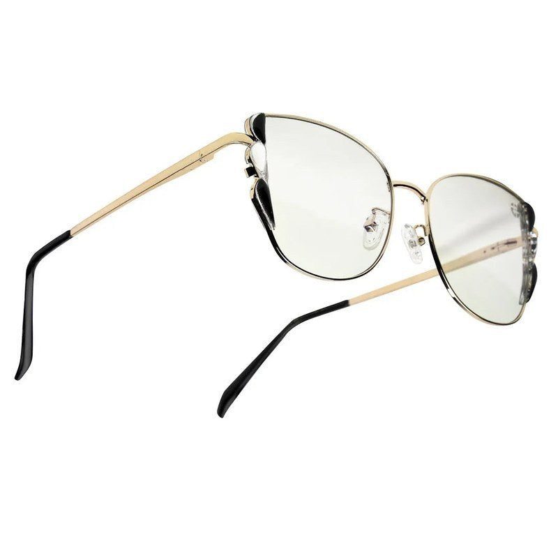 Astralor Golden & Black Medium Full Rim Cateye Sunglasses for Women — Hashtag Eyewears