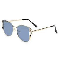 Astralor Golden & Black Medium Full Rim Cateye Sunglasses for Women — Hashtag Eyewears