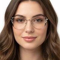 Astralor Golden & Black Medium Full Rim Cateye Sunglasses for Women — Hashtag Eyewears