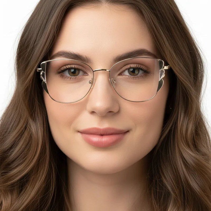 Astralor Golden & Black Medium Full Rim Cateye Sunglasses for Women — Hashtag Eyewears