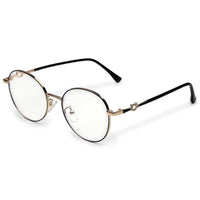 Astrid Golden & Black Medium Full Rim Oval Computer Glasses for Men & Women — Hashtag Eyewears