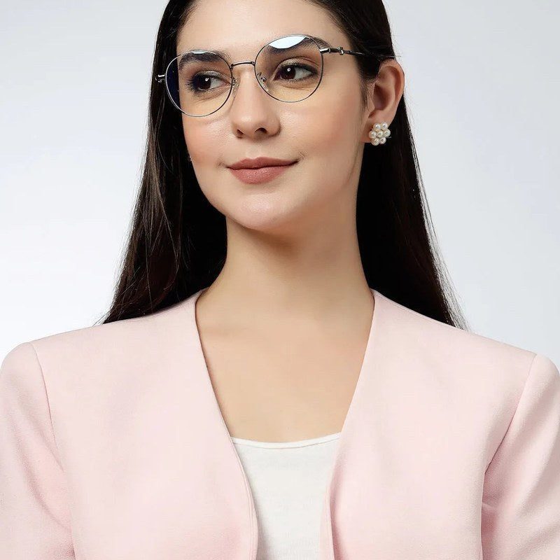 Astrid Golden & Black Medium Full Rim Oval Computer Glasses for Men & Women — Hashtag Eyewears