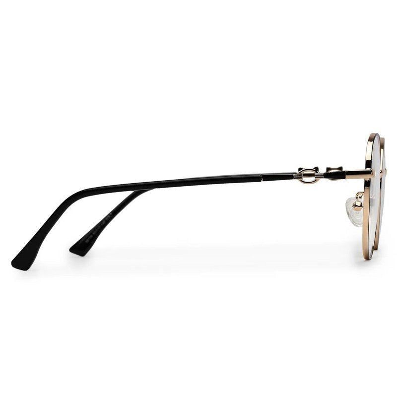 Astrid Golden & Black Medium Full Rim Oval Computer Glasses for Men & Women — Hashtag Eyewears