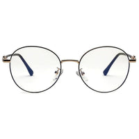 Astrid Golden & Black Medium Full Rim Oval Computer Glasses for Men & Women — Hashtag Eyewears