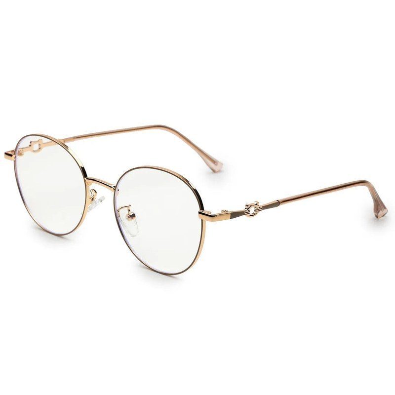 Astrid Golden Medium Full Rim Oval Computer Glasses for Men & Women — Hashtag Eyewears