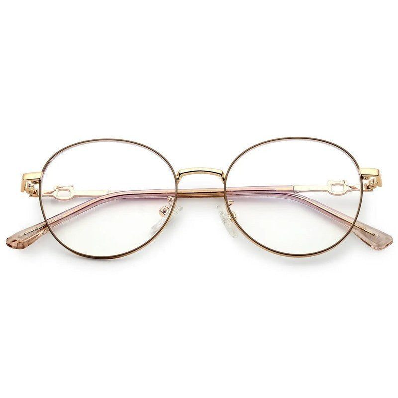 Astrid Golden Medium Full Rim Oval Computer Glasses for Men & Women — Hashtag Eyewears