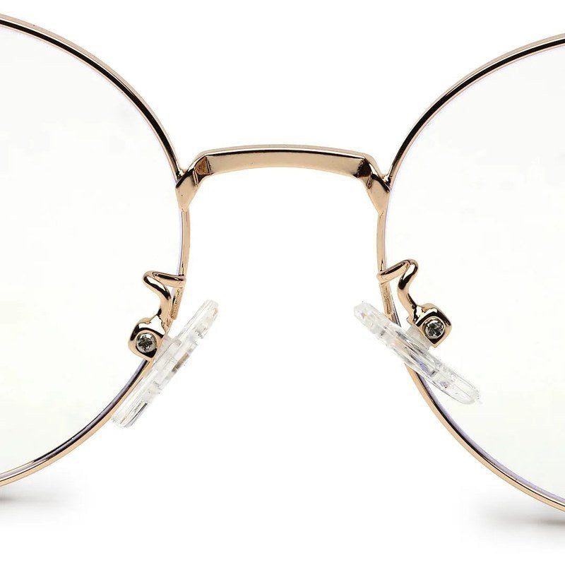 Astrid Golden Medium Full Rim Oval Computer Glasses for Men & Women — Hashtag Eyewears