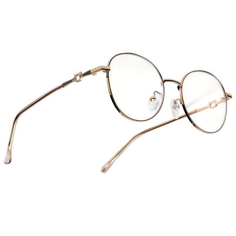 Astrid Golden Medium Full Rim Oval Computer Glasses for Men & Women — Hashtag Eyewears