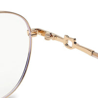 Astrid Golden Medium Full Rim Oval Computer Glasses for Men & Women — Hashtag Eyewears