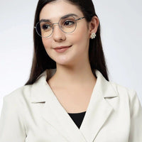 Astrid Golden Medium Full Rim Oval Computer Glasses for Men & Women — Hashtag Eyewears