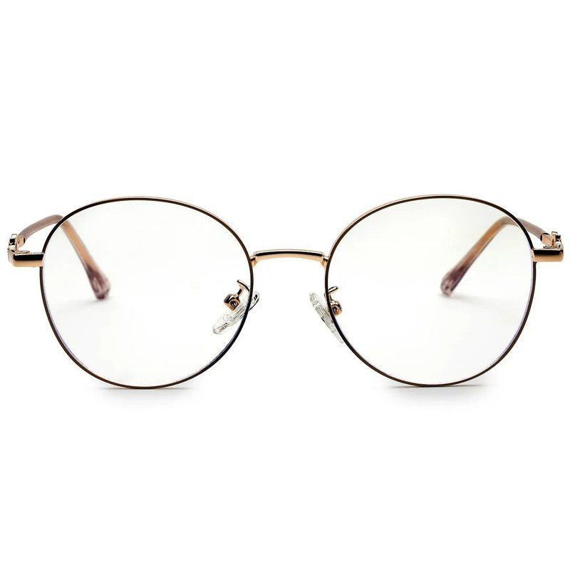 Astrid Golden Medium Full Rim Oval Computer Glasses for Men & Women — Hashtag Eyewears