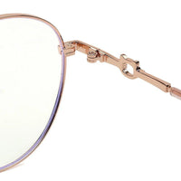 Astrid Golden Rose Medium Full Rim Oval Computer Glasses for Men & Women — Hashtag Eyewears