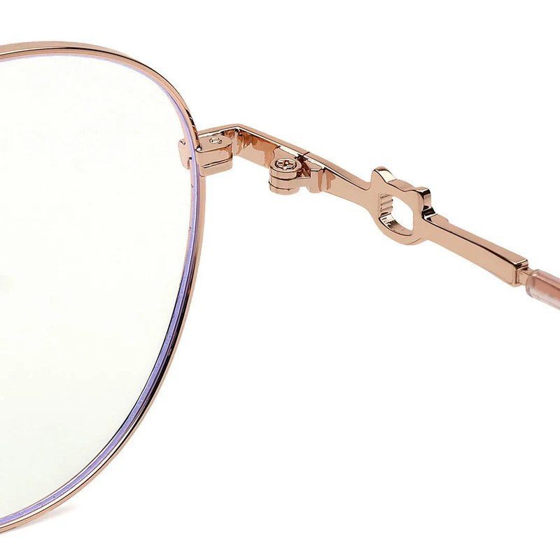 Astrid Golden Rose Medium Full Rim Oval Computer Glasses for Men & Women — Hashtag Eyewears
