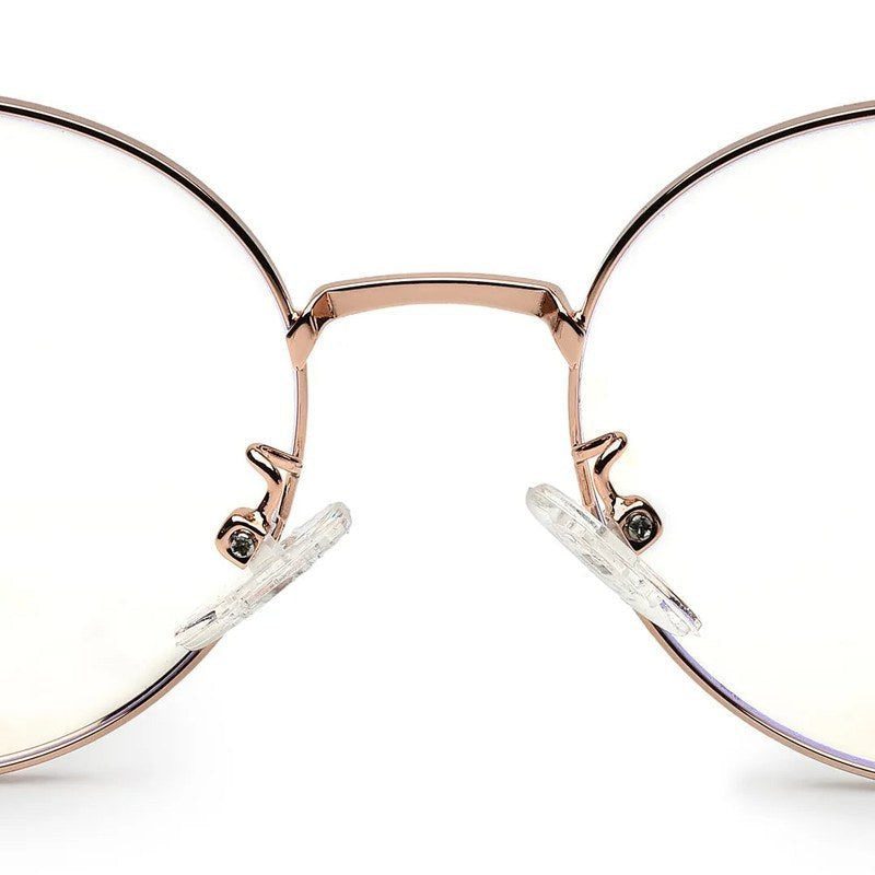 Astrid Golden Rose Medium Full Rim Oval Computer Glasses for Men & Women — Hashtag Eyewears