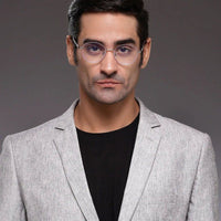Astrid Grey Medium Full Rim Oval Computer Glasses for Men & Women — Hashtag Eyewears