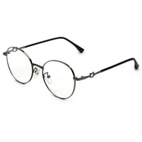 Astrid Silver & Black Medium Full Rim Oval Computer Glasses for Men & Women — Hashtag Eyewears