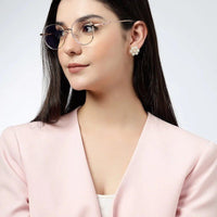 Astrid Silver & Black Medium Full Rim Oval Computer Glasses for Men & Women — Hashtag Eyewears