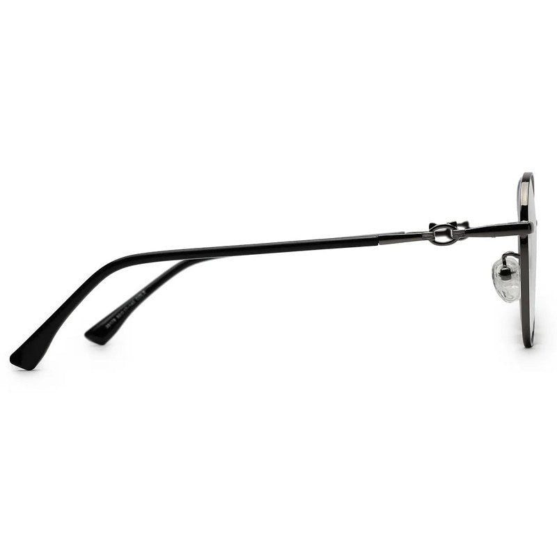 Astrid Silver & Black Medium Full Rim Oval Computer Glasses for Men & Women — Hashtag Eyewears