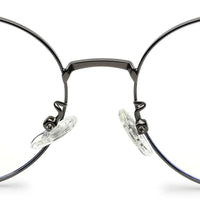 Astrid Silver & Black Medium Full Rim Oval Computer Glasses for Men & Women — Hashtag Eyewears
