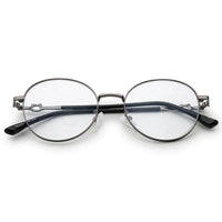 Astrid Silver & Black Medium Full Rim Oval Computer Glasses for Men & Women — Hashtag Eyewears