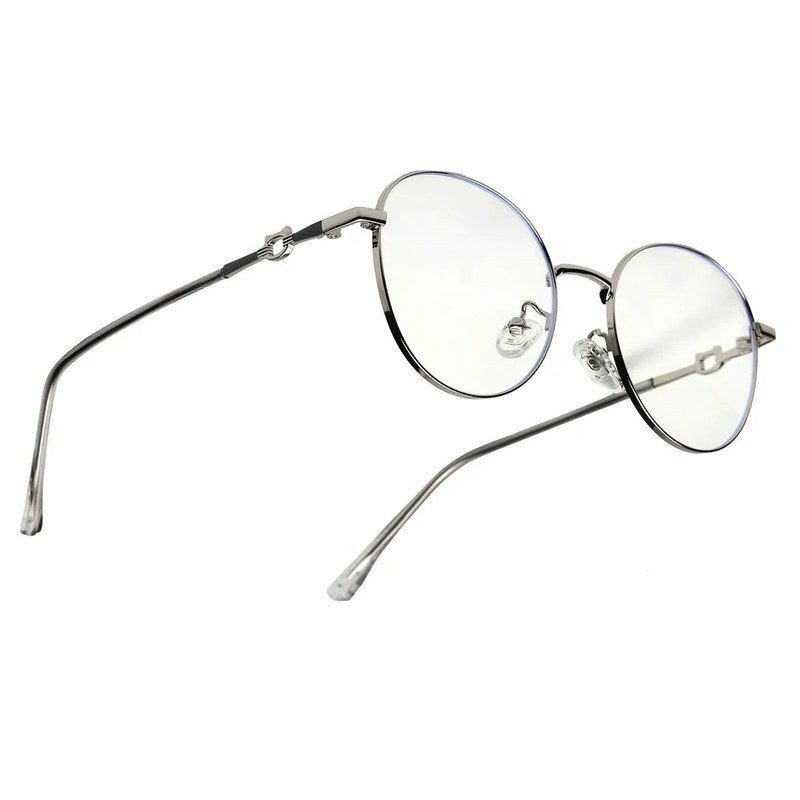 Astrid Silver Medium Full Rim Oval Computer Glasses for Men & Women — Hashtag Eyewears
