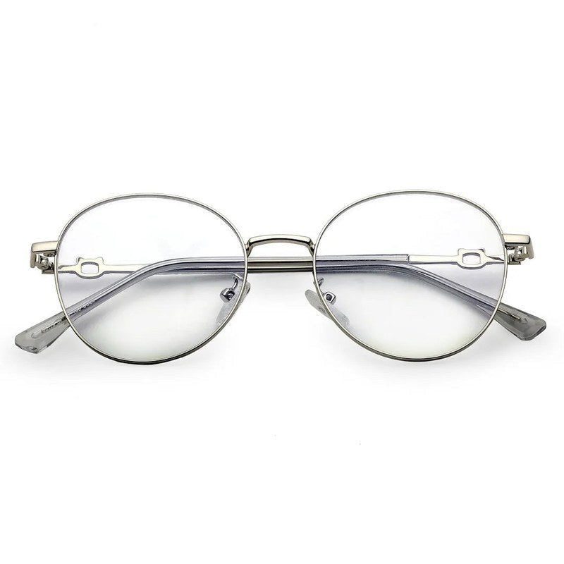 Astrid Silver Medium Full Rim Oval Computer Glasses for Men & Women — Hashtag Eyewears