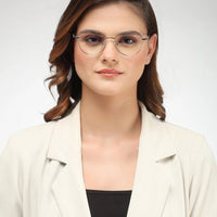 Astrid Silver Medium Full Rim Oval Computer Glasses for Men & Women — Hashtag Eyewears