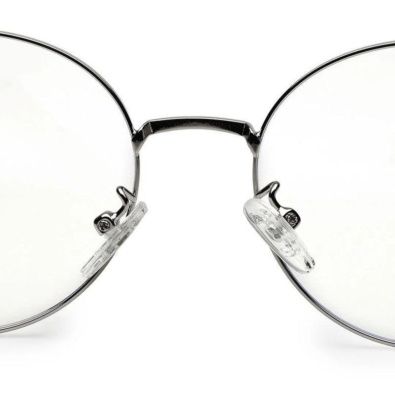 Astrid Silver Medium Full Rim Oval Computer Glasses for Men & Women — Hashtag Eyewears