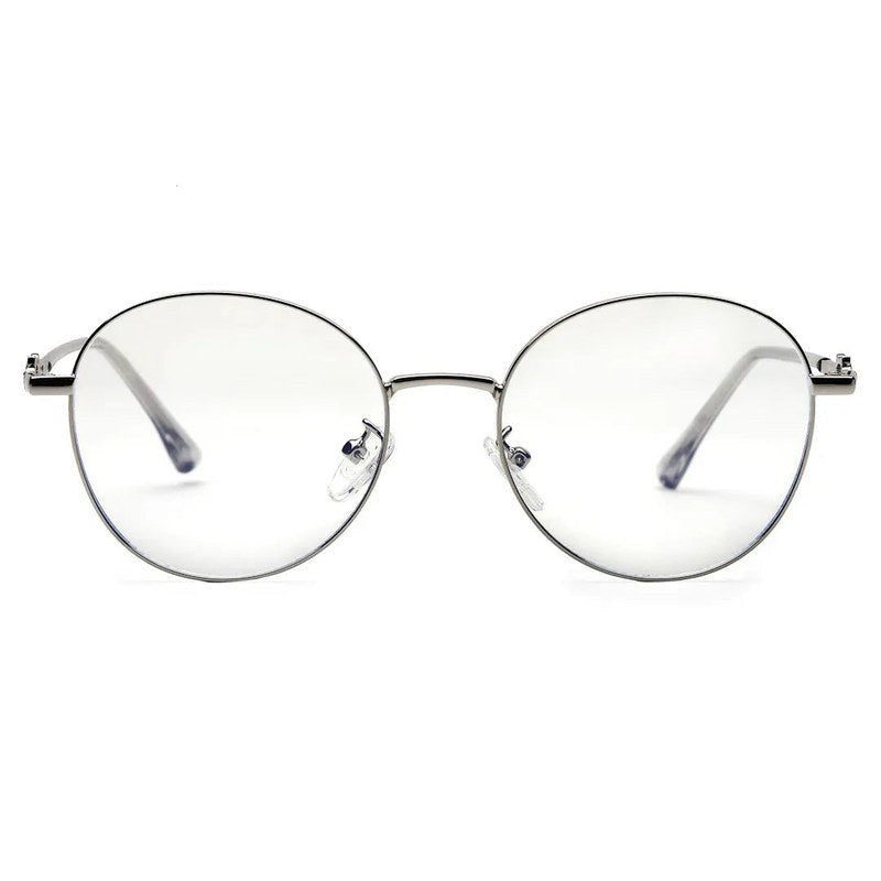 Astrid Silver Medium Full Rim Oval Computer Glasses for Men & Women — Hashtag Eyewears