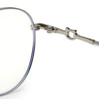 Astrid Silver Medium Full Rim Oval Computer Glasses for Men & Women — Hashtag Eyewears