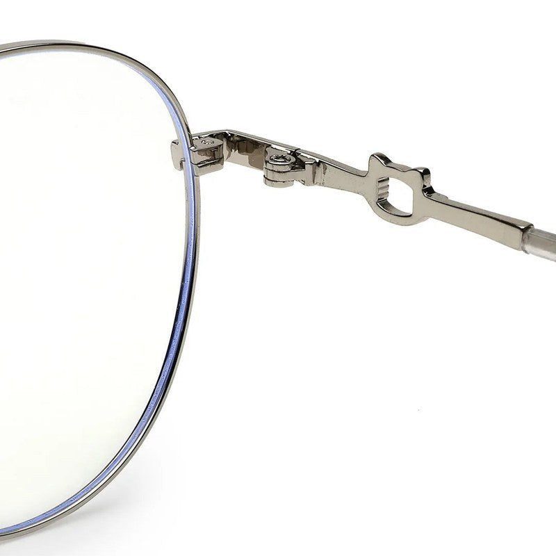 Astrid Silver Medium Full Rim Oval Computer Glasses for Men & Women — Hashtag Eyewears