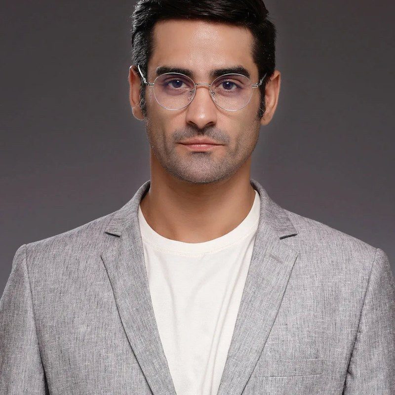 Astrid Silver Medium Full Rim Oval Computer Glasses for Men & Women — Hashtag Eyewears