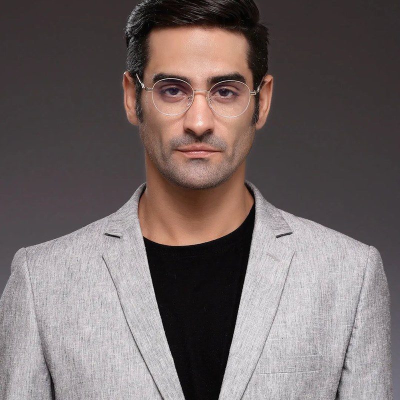 Astrid Silver & Purple Medium Full Rim Oval Computer Glasses for Men & Women — Hashtag Eyewears