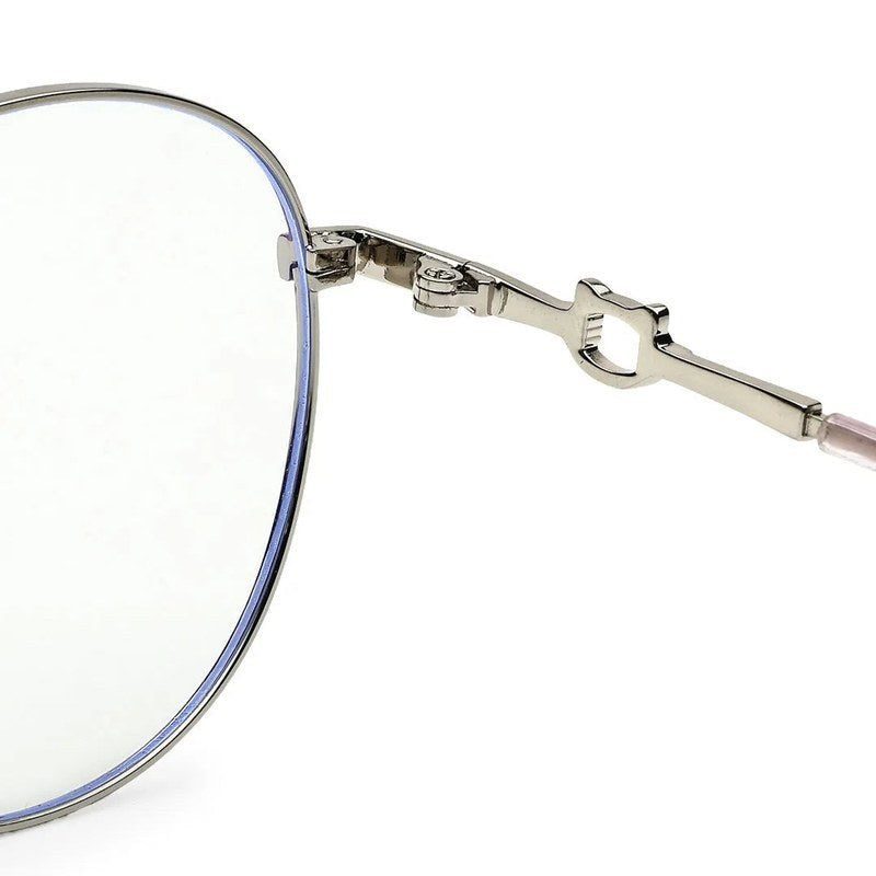 Astrid Silver & Purple Medium Full Rim Oval Computer Glasses for Men & Women — Hashtag Eyewears
