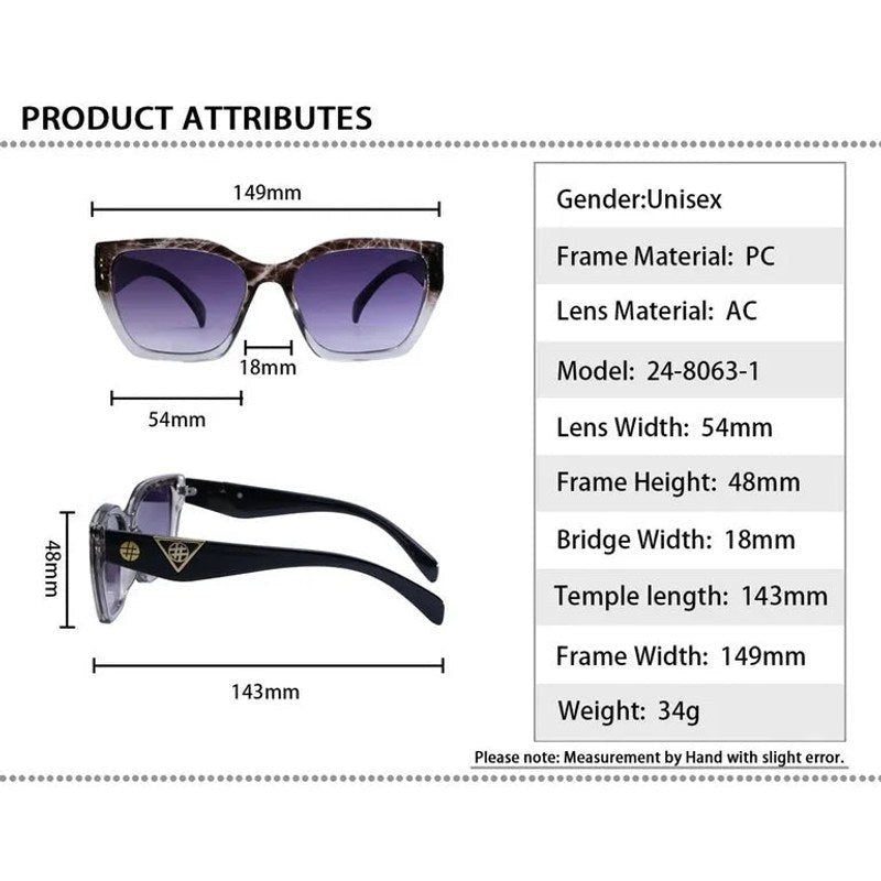 Astron Transparent Texture Brown Gradient Medium Full Rim Square Sunglasses for Men & Women — Hashtag Eyewears