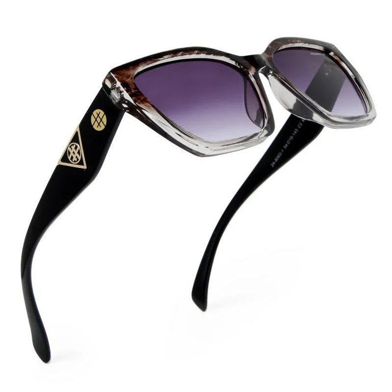 Astron Transparent Texture Brown Gradient Medium Full Rim Square Sunglasses for Men & Women — Hashtag Eyewears