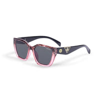 Astron Transparent Texture Brown Pink Gradient Medium Full Rim Square Sunglasses for Men & Women — Hashtag Eyewears