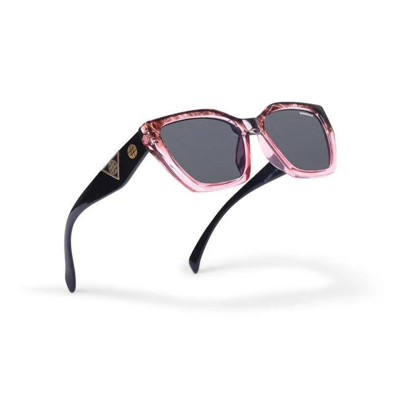 Astron Transparent Texture Brown Pink Gradient Medium Full Rim Square Sunglasses for Men & Women — Hashtag Eyewears