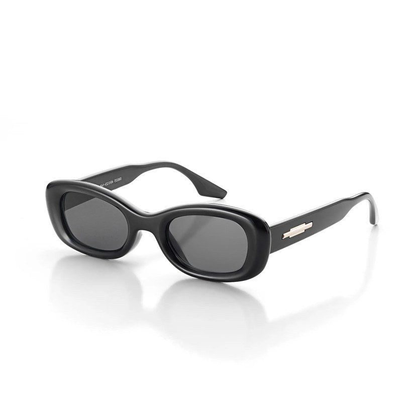 Aura Black Medium Full Rim Oval Sunglasses for Men & Women HASHTAG X WHITECHERRY — Hashtag Eyewears