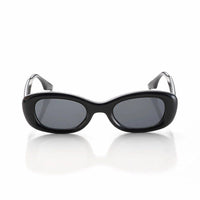 Aura Black Medium Full Rim Oval Sunglasses for Men & Women HASHTAG X WHITECHERRY — Hashtag Eyewears
