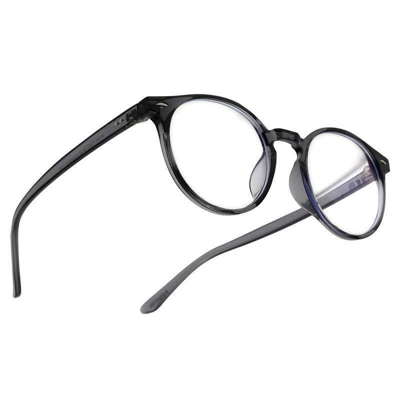 Auralis Grey Small Full Rim Round Computer Glasses for Men & Women — Hashtag Eyewears