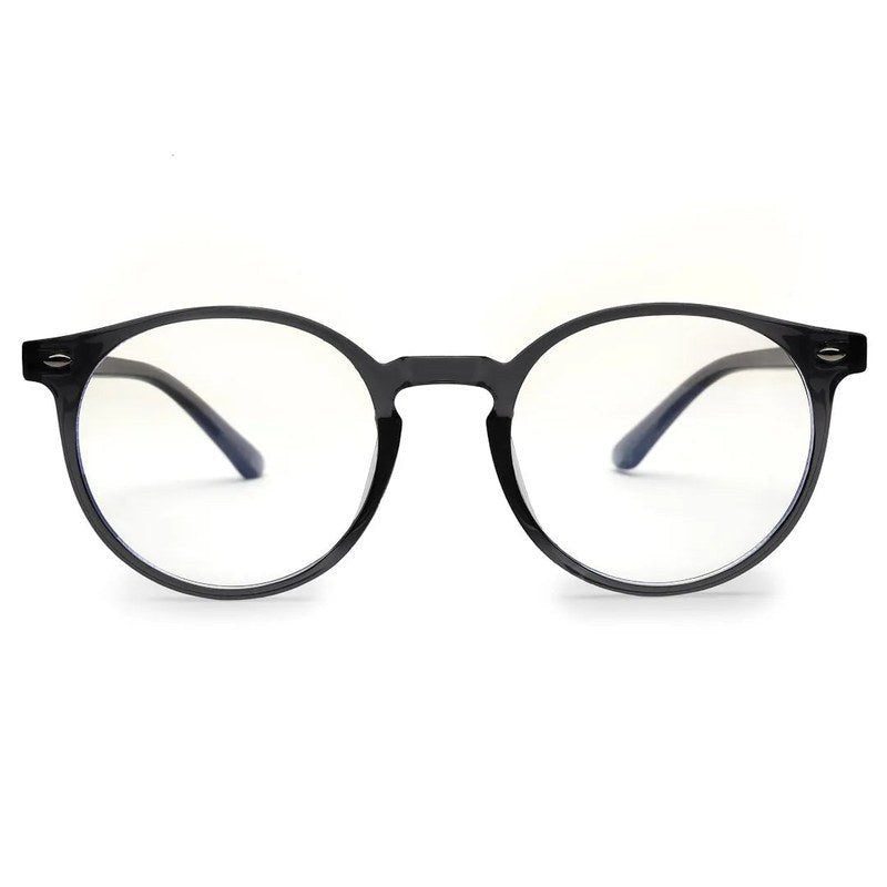 Auralis Grey Small Full Rim Round Computer Glasses for Men & Women — Hashtag Eyewears