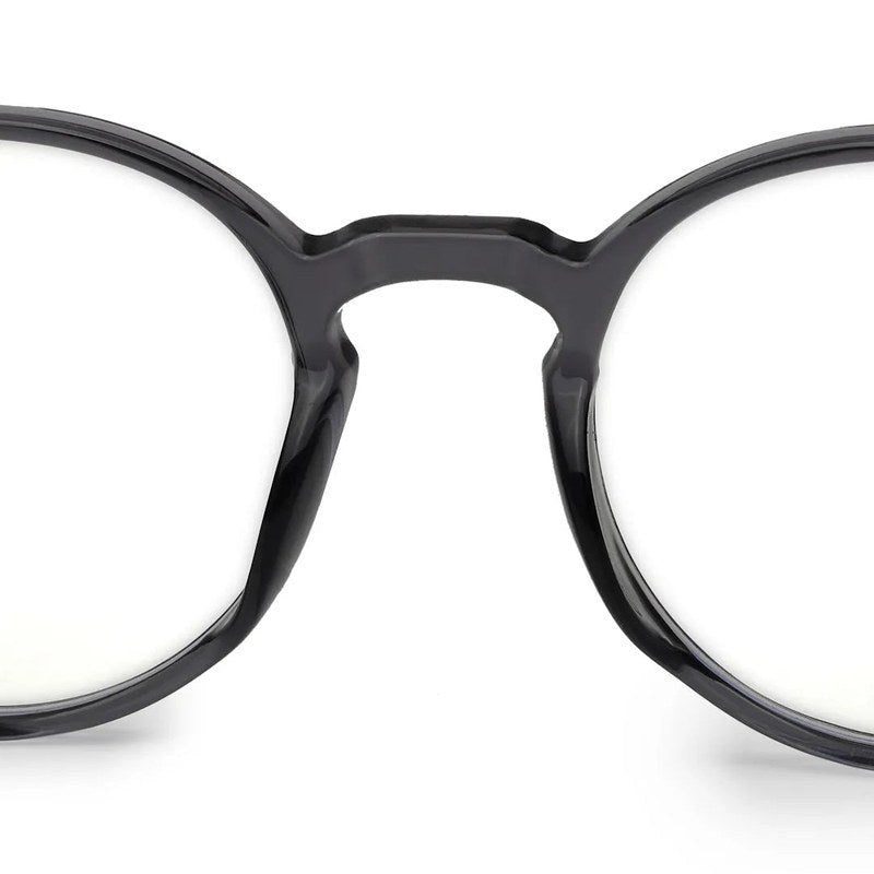 Auralis Grey Small Full Rim Round Computer Glasses for Men & Women — Hashtag Eyewears