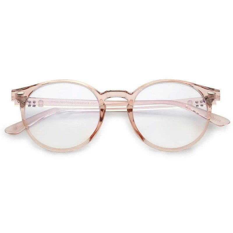 Auralis Pink Small Full Rim Round Computer Glasses for Men & Women — Hashtag Eyewears