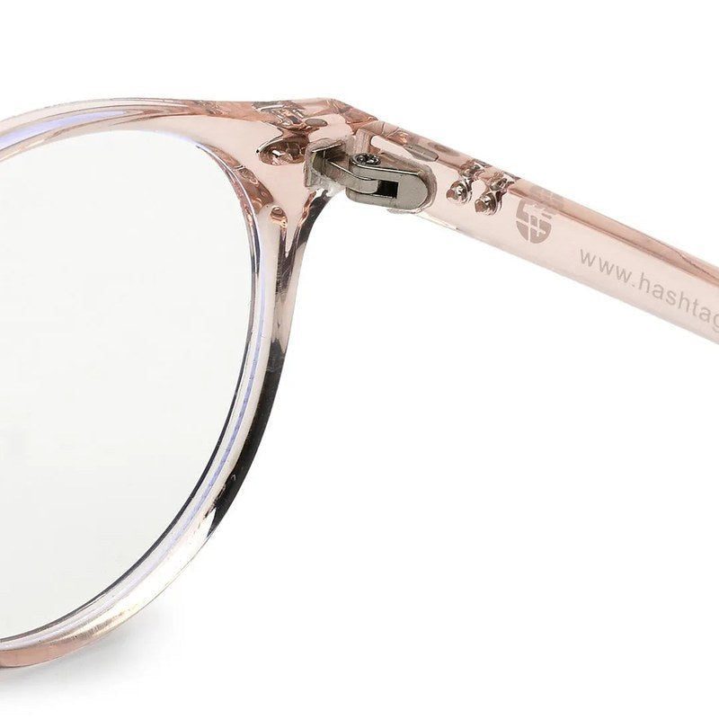 Auralis Pink Small Full Rim Round Computer Glasses for Men & Women — Hashtag Eyewears