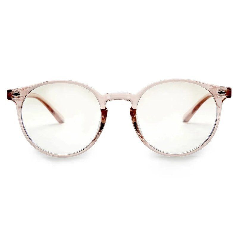Auralis Pink Small Full Rim Round Computer Glasses for Men & Women — Hashtag Eyewears