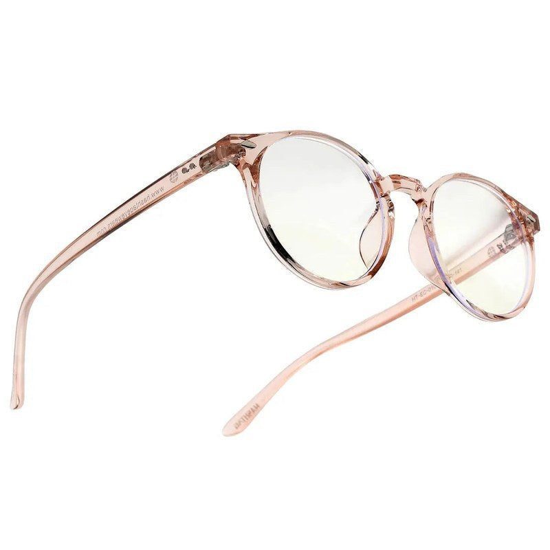 Auralis Pink Small Full Rim Round Computer Glasses for Men & Women — Hashtag Eyewears