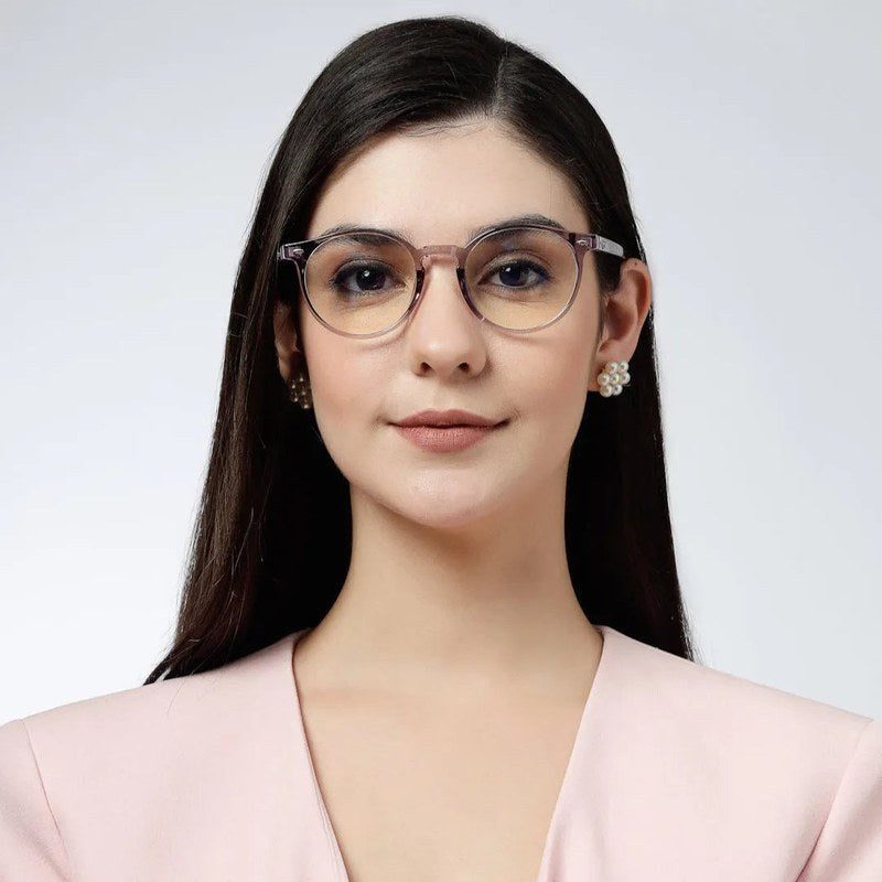 Auralis Purple Small Full Rim Round Computer Glasses for Men & Women — Hashtag Eyewears